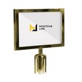 Montour Line Stanchion Post Top Sign Frame 8.5 x 11 in. H Satin Brass, EXIT SALIDA HDSF-8511-H-SB-EXITDBL